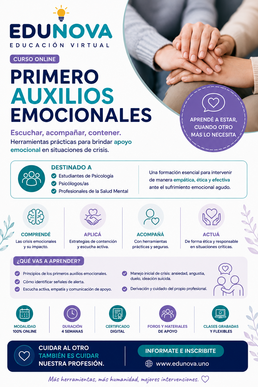 Imagen del curso Primeros auxilios emocionales